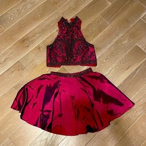 two piece homecoming dress